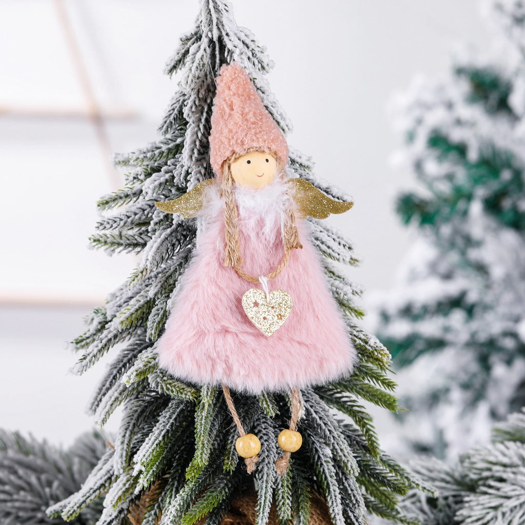 Wholesale Love Angel Cross Border Plush Girl Christmas Decoration